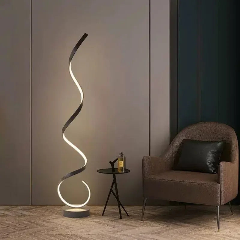 Lampadaire Led spirale Minimaliste