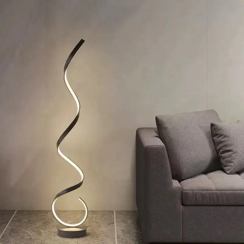 Lampadaire Led spirale Minimaliste