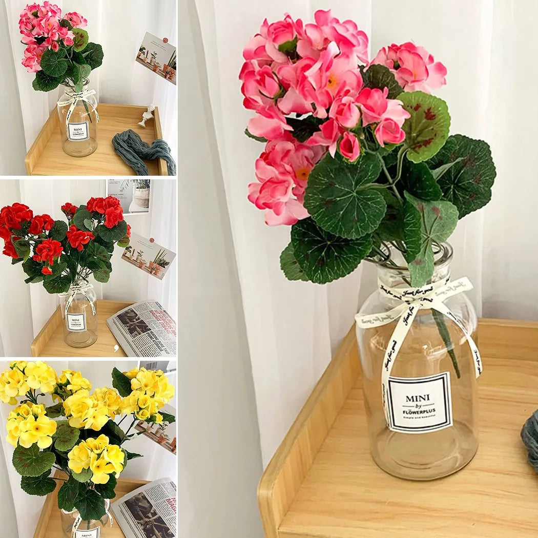 Bouquet de Fleurs de Géranium Artificielle