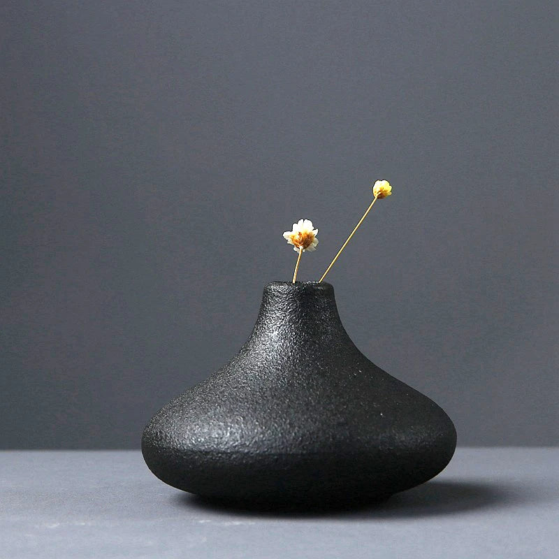 Vase en Céramique Noir