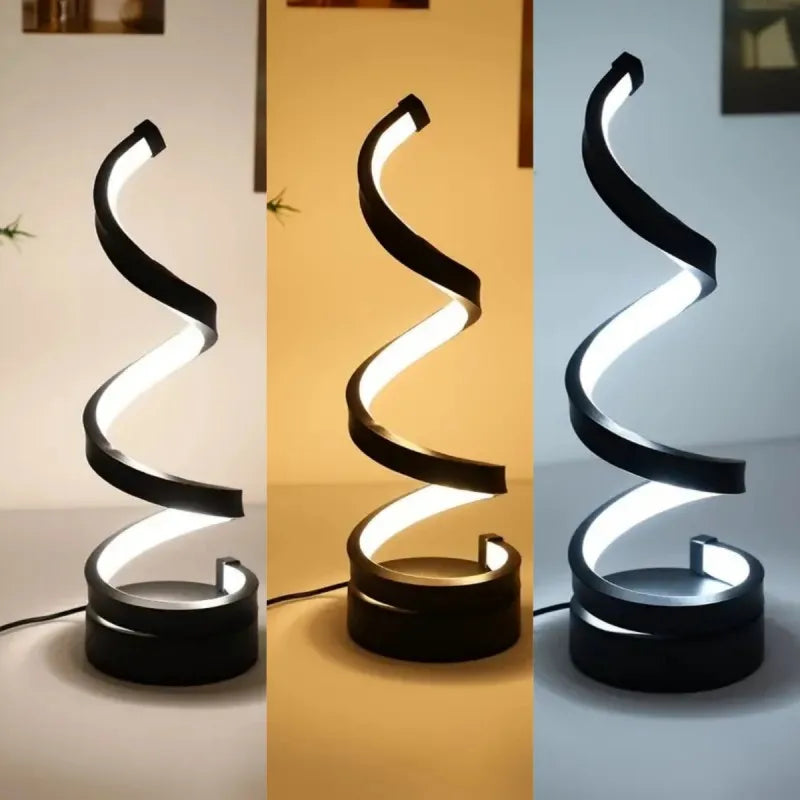 Lampe de table spiral LED