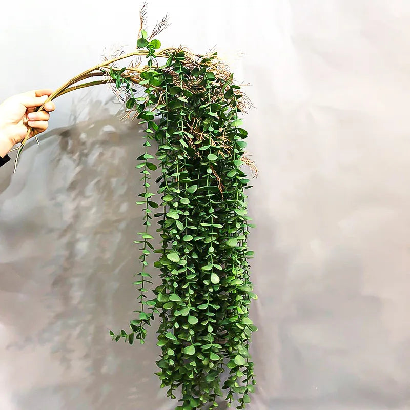 Plantes artificielles  murale en rotin d'eucalyptus 104 cm