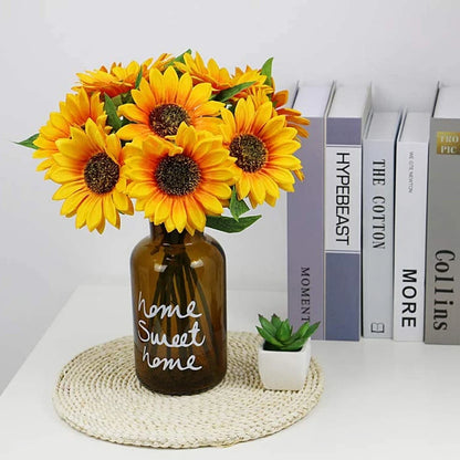 Bouquet de 5 tournesols artificiels