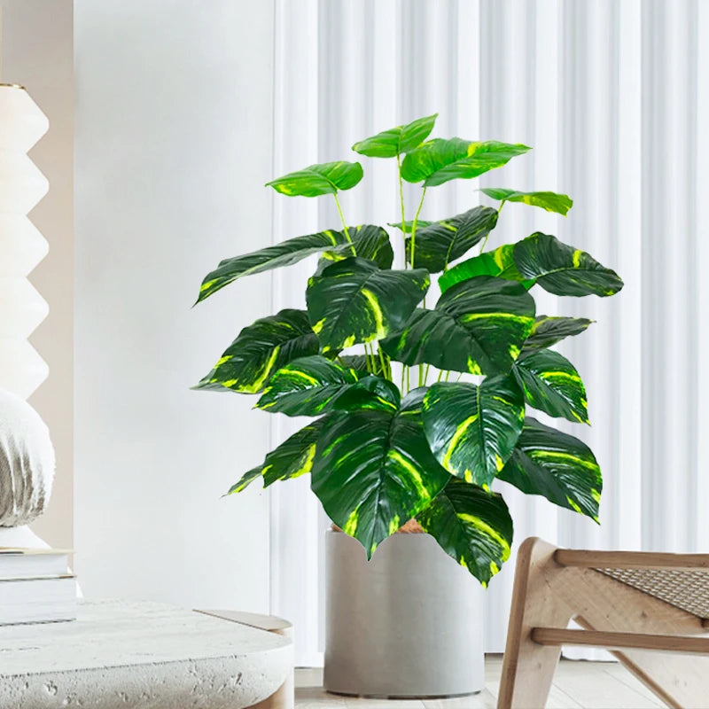 Plante Monstera Artificielle 75cm, 24 feuilles