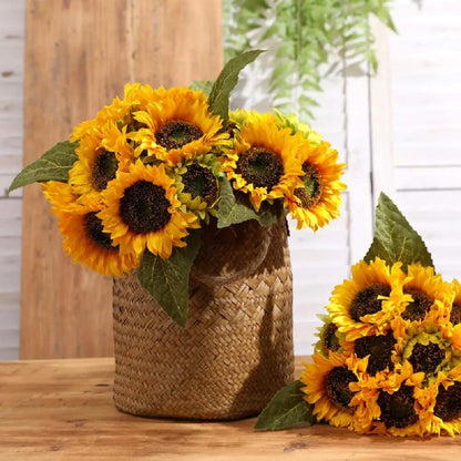 Bouquet de 5 tournesols artificiels