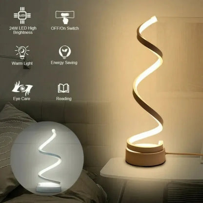 Lampe de table spiral LED