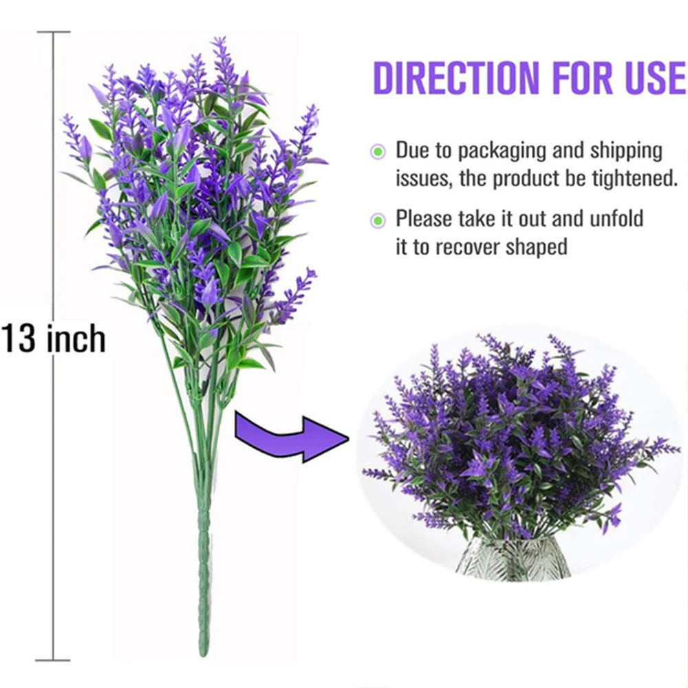 Ensemble de 8 fleurs artificielles résistantes aux UV